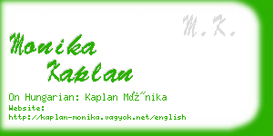 monika kaplan business card